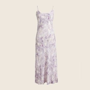 Flora Obscura X J.Crew cupro-blend slip dress in lavender fields Size 6